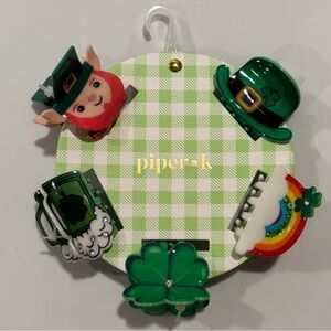 Piper K St. Patrick’s Day assorted hair claw clips with rhinestones / NEW tags